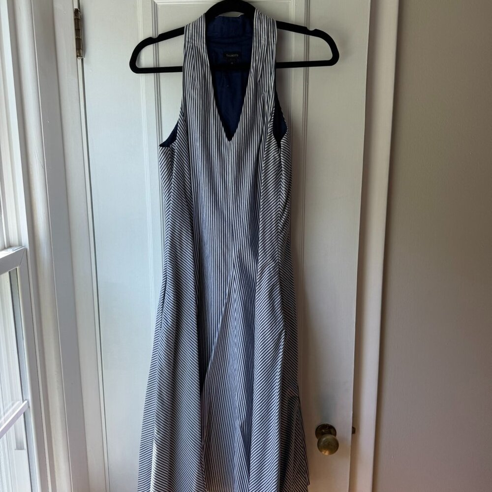 Talbots Blue and White Striped Dress - Picture 2 of 5